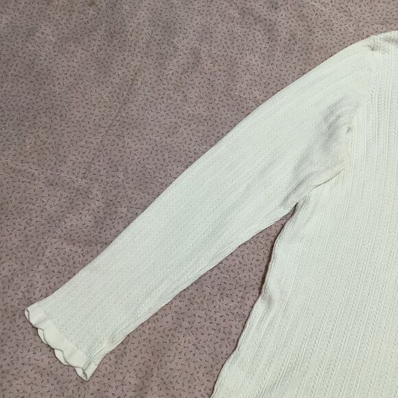 NWOT Rye Grass Cream Cottagecore Coquette Clean Girl Minimalist Blouse Size 1X - Picture 9 of 11
